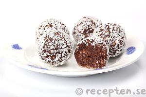 chokladbollar steg 5: serverade chokladbollar