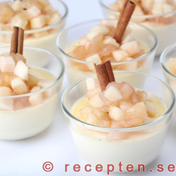 pannacotta med äpple